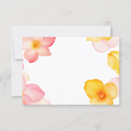 Blumeneckrahmen rosa und gelbe Blumen PNG Einladung