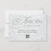 Blumeneditor Hochzeit QR CODE RSVP Karte (Vorderseite)