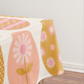 Blumeneier Muster in Boho Pink Gelb Gold Tischdecke (Beispiel)