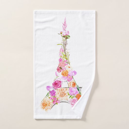 BlumenEiffelturm Badhandtuch Set (Handtuch)