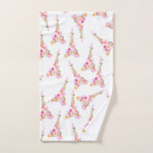 BlumenEiffelturm Badhandtuch Set (Handtuch)