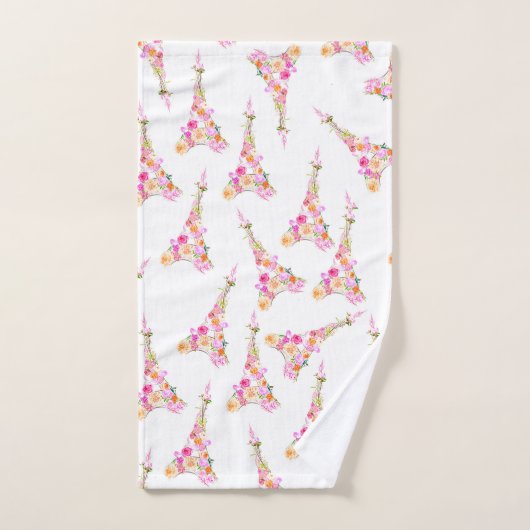 BlumenEiffelturm Badhandtuch Set (Handtuch)