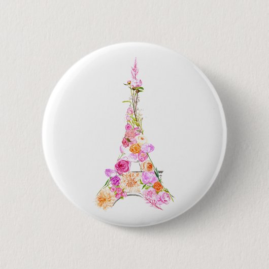 BlumenEiffelturm Button (Vorderseite)