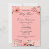 Blumeneiffelturm Ethnic Princess in Tutu Dusche Einladung (Rückseite)