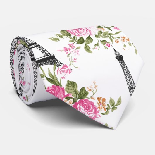 BlumenEiffelturm Krawatte (Gerollt)
