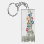 BlumenEiffelturm | Paris, Frankreich Schlüsselanhänger (Vorderseite links)