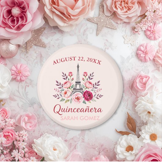 Blumeneiffturm Quinceanera Magnet