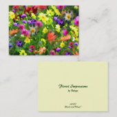 Blumeneindrücke ATC Visitenkarte (Vorne/Hinten)