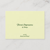 Blumeneindrücke ATC Visitenkarte (Rückseite)