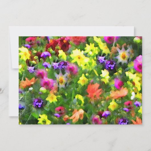 Blumeneindrucks-Sommer-Sonnenwende-Einladung Einladung (Vorderseite)