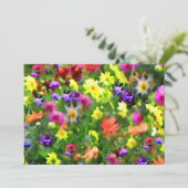 Blumeneindrucks-Sommer-Sonnenwende-Einladung Einladung (Stehend Vorderseite)