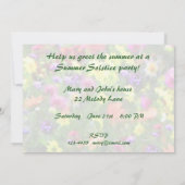 Blumeneindrucks-Sommer-Sonnenwende-Einladung Einladung (Rückseite)