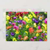 Blumeneindrucks-Sommer-Sonnenwende-Einladung Einladung (Vorne/Hinten)