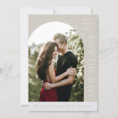 Blumeneinfachheit 1 Austern-Beige Save The Date (Vorderseite)