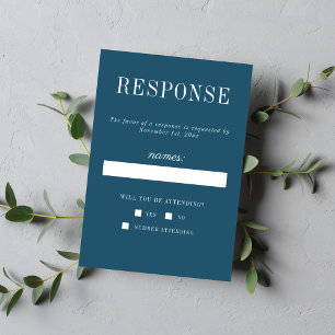Blumeneinfachheit 2 Neptune Minimalistische Hochze RSVP Karte