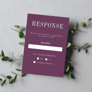 Blumeneinfachheit 2 Traube Minimalistische Hochzei RSVP Karte