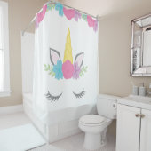 BlumenEinhorn-Gesicht Duschvorhang (Beispiel)