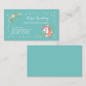 BlumenEinhorn-Mama-Karte Telefonnummerkarte (Vorne/Hinten)