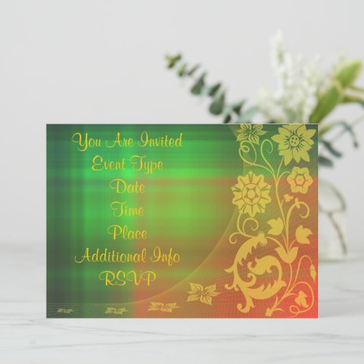 Blumeneinladung Einladung (Stehend Vorderseite)