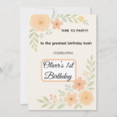 Blumeneinladung zum Geburtstag  Einladung (Vorderseite)