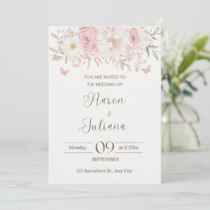 Blumeneinladung zur Hochzeit  Einladung