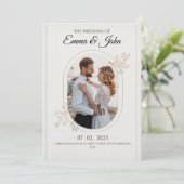 Blumeneinladung-zur-Hochzeit Einladung (Stehend Vorderseite)