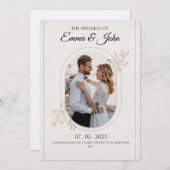 Blumeneinladung-zur-Hochzeit Einladung (Vorne/Hinten)