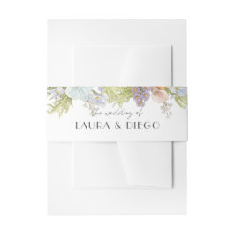 Blumeneinladung zur Hochzeit Einladungsbanderole
