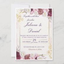 Blumeneinladung zur Hochzeit – Elegant und anpassb