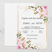 Blumeneinladung zur Hochzeit Save The Date (Vorne/Hinten)