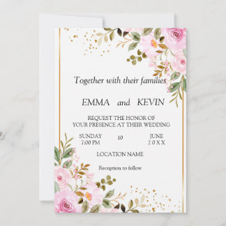 Blumeneinladung zur Hochzeit Save The Date