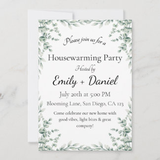 Blumeneinladung zur Sommer-Housewarming-Party Einladung