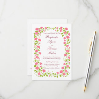 Blumeneinladungskarte zur Hochzeit RSVP Karte