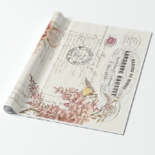 Blumeneintagsfliegen Decoupage Plakat Geschenkpapier (Ungerollt)