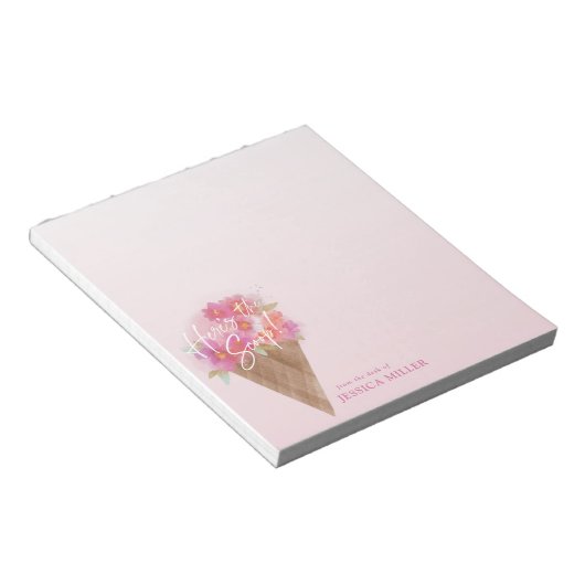 Blumeneis-Schornstein Hier ist der Schott Notizblock (angewinkelt)