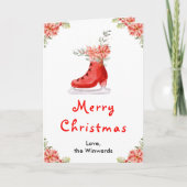 Blumeneis Skate Roter Frohe Weihnachten (Vorderseite)