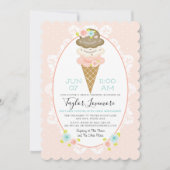 Blumeneis Themed Brautparty Einladung (Vorderseite)