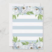 Blumenelefant-Babyparty-Einladung - Junge Einladung (Rückseite)