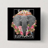 BlumenElefant Button (Vorderseite)