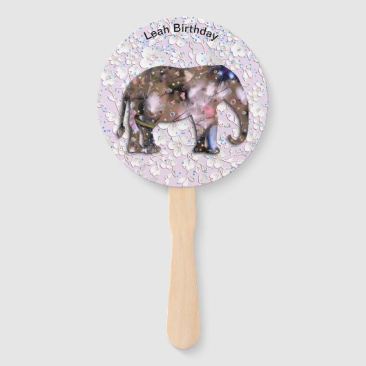 BlumenElefant Fächer (Rückseite)