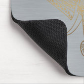 BlumenElefant Gold Silver Tribal Office Geschenk Mousepad (Ecke)