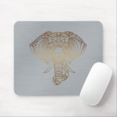 BlumenElefant Gold Silver Tribal Office Geschenk Mousepad (Mit Mouse)