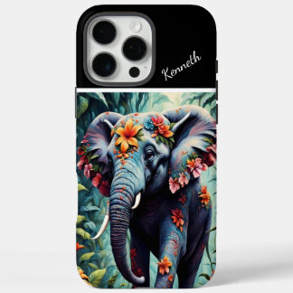 BlumenElefant im Dschungel iPhone 16 Pro Max Hülle