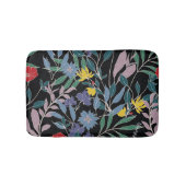 Blumenelegant: Abstrakter Vintager Hintergrund Badematte (Vorderseite)