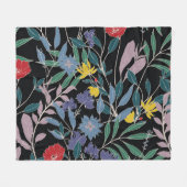 Blumenelegant: Abstrakter Vintager Hintergrund Fleecedecke (Vorderseite (Horizontal))