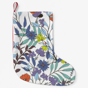 Blumenelegant, Abstrakter Vintager Hintergrund. Kleiner Weihnachtsstrumpf