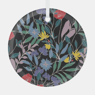 Blumenelegant: Abstrakter Vintager Hintergrund Ornament Aus Glas