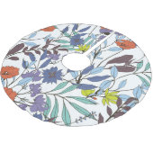 Blumenelegant, Abstrakter Vintager Hintergrund. Polyester Weihnachtsbaumdecke (Schrägansicht)