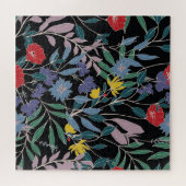 Blumenelegant: Abstrakter Vintager Hintergrund Puzzle (Horizontal)