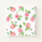 Blumenelegant Ihr Name Skript rosa Roses Journal Notizblock (Rückseite)